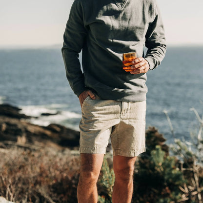 The Morse Short in Aluminum Slub Linen