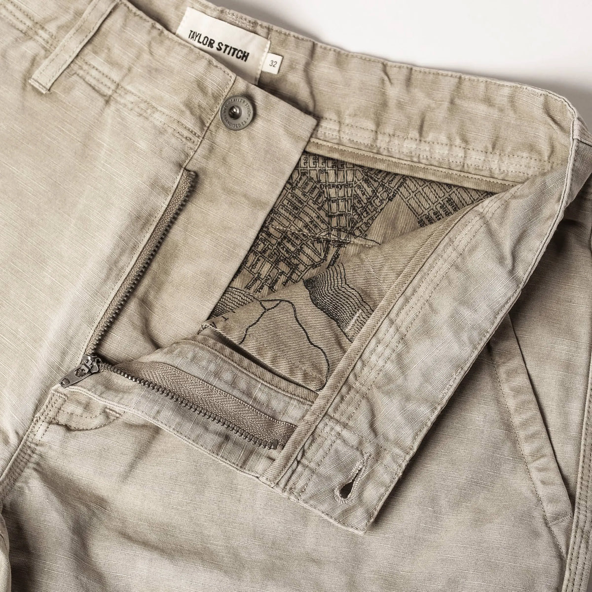 The Morse Short in Aluminum Slub Linen