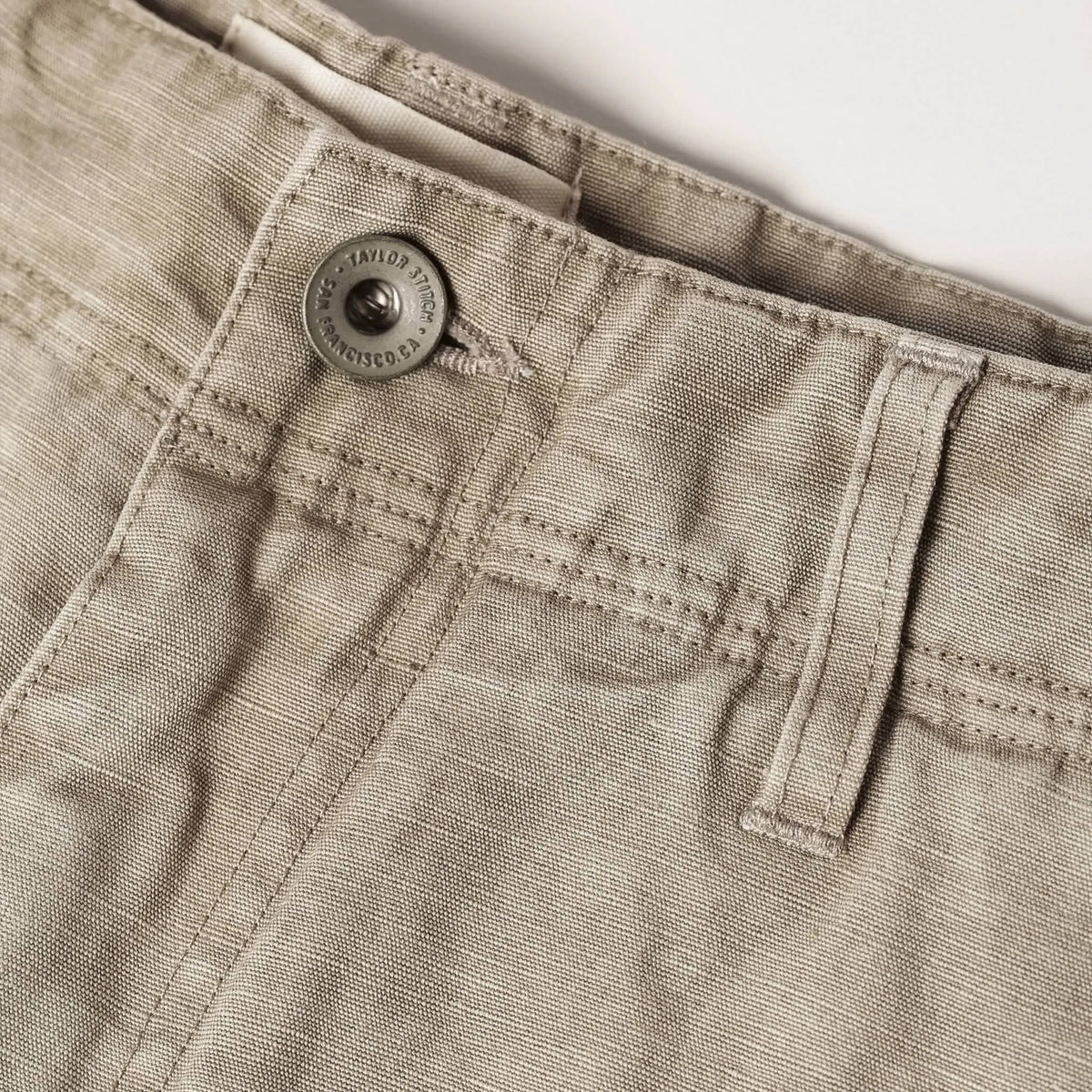 The Morse Short in Aluminum Slub Linen
