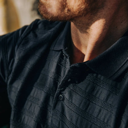 The Polo in Dark Navy Jacquard
