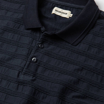 The Polo in Dark Navy Jacquard