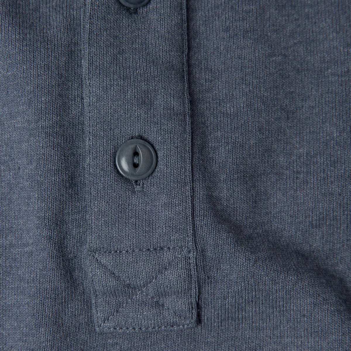 The Short Sleeve Heavy Bag Henley in Atlantic Blue