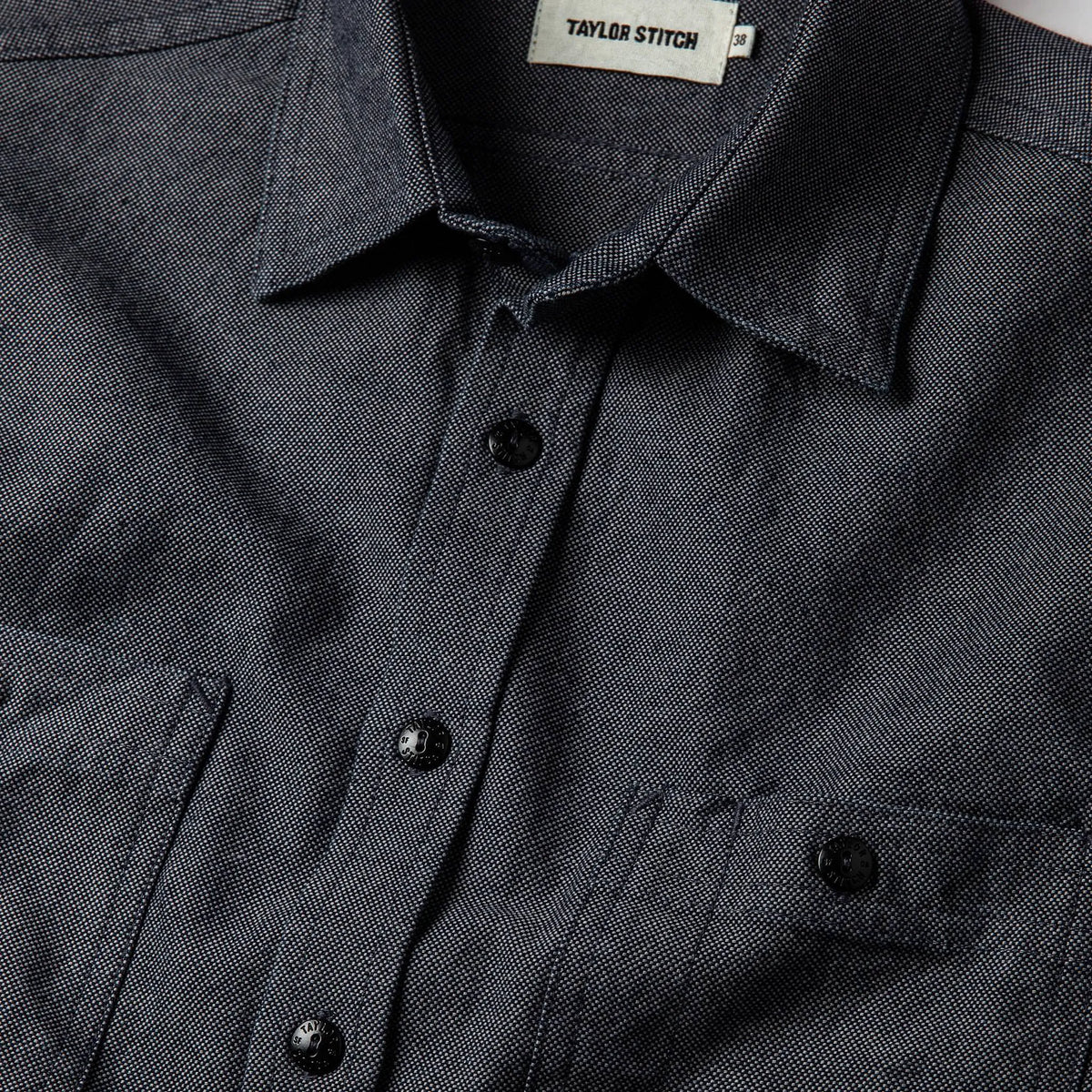 The Utility Shirt in Indigo Crosshatch