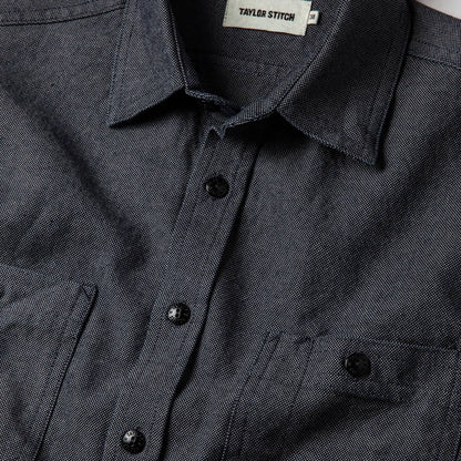 The Utility Shirt in Indigo Crosshatch