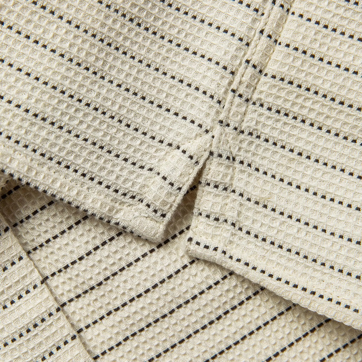 The Short Sleeve Hawthorne in Natural Pickstitch Waffle