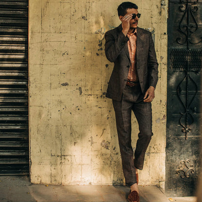 The Sheffield Trouser in Cocoa Linen