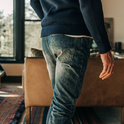 The Slim Jean in Organic Selvage 12-month Wash