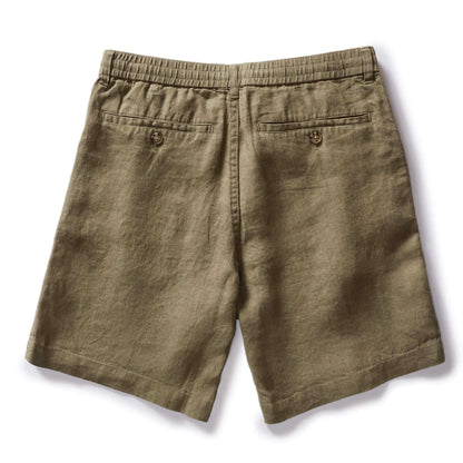 The Easy Short in Olive Linen