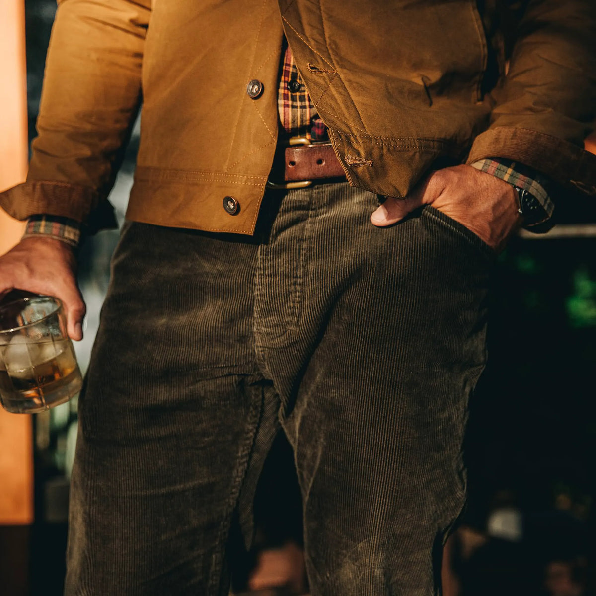 The Camp Pant in Olive Corduroy