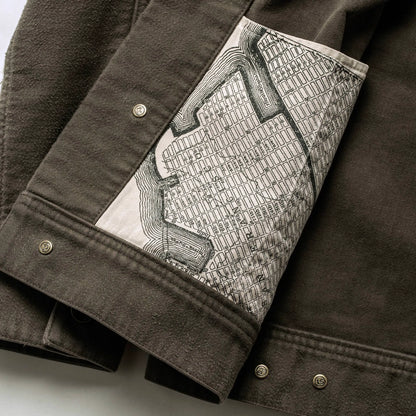 The Long Haul Jacket in Moss Brushed Reverse Sateen