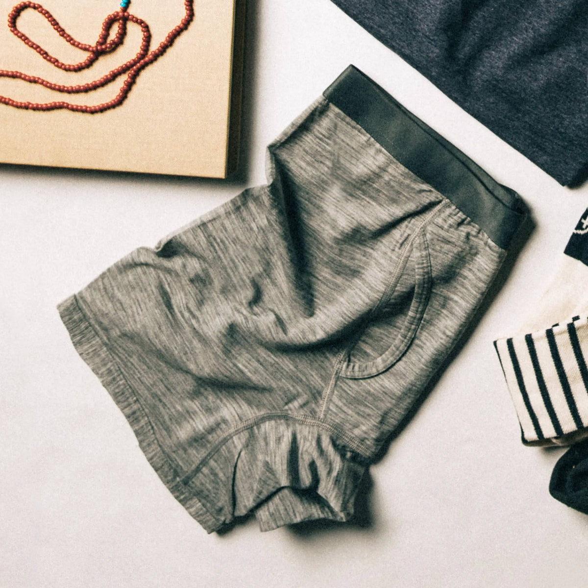The Merino Boxer in Heather Grey