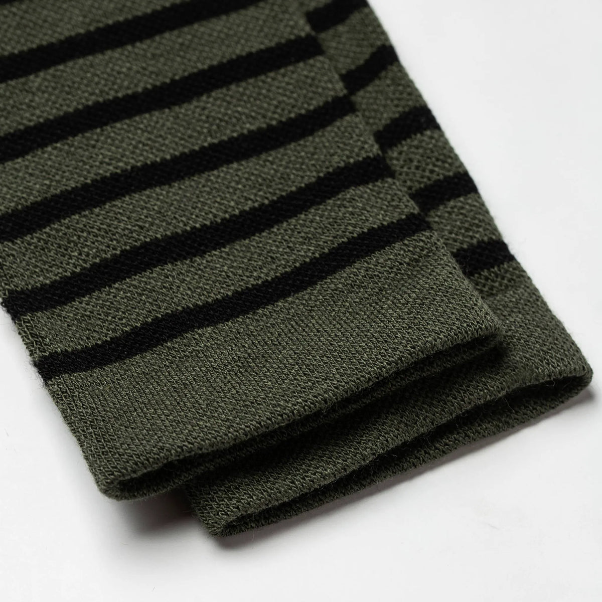 The Merino Sock in Olive Stripe
