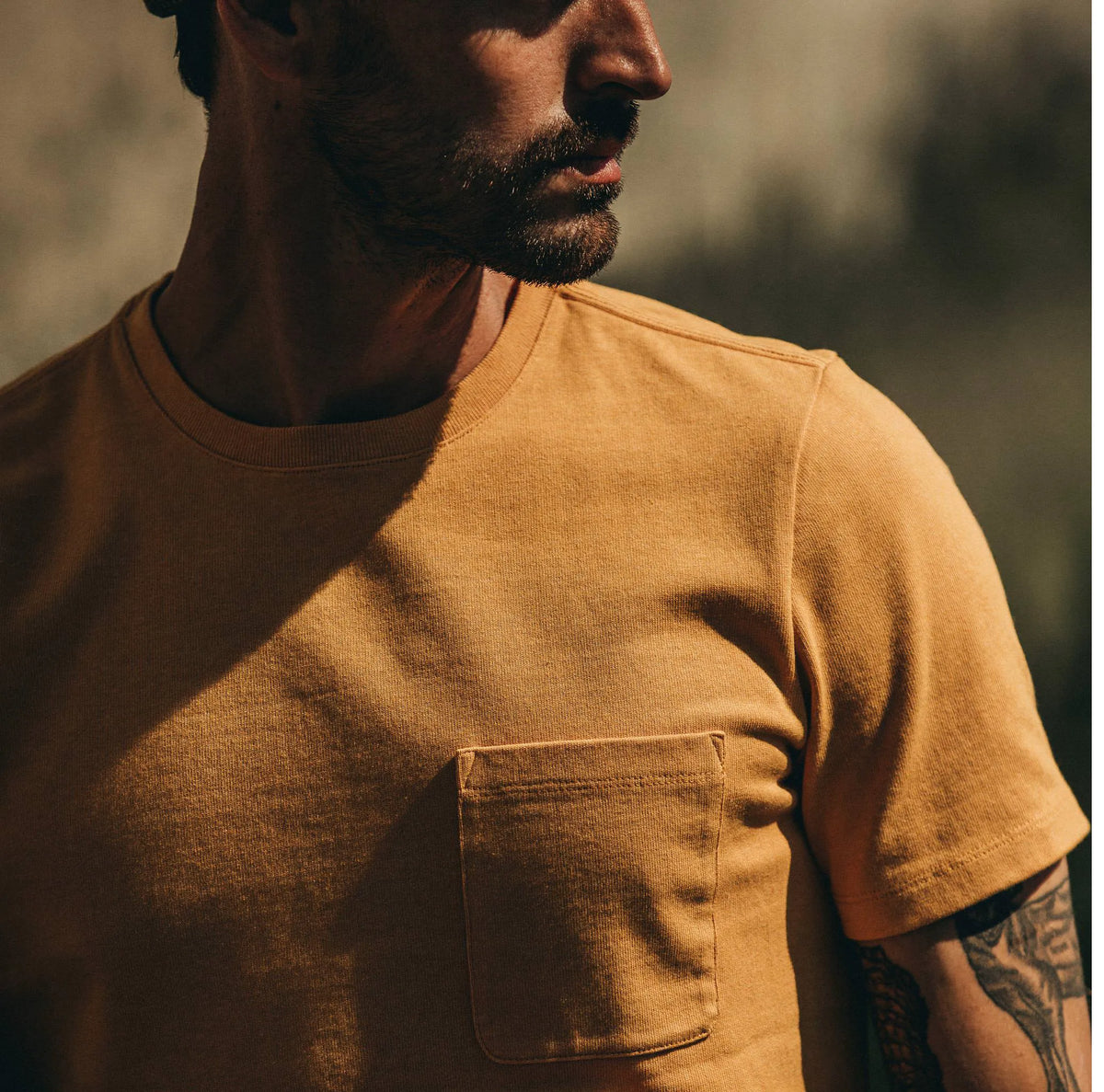 The Heavy Bag Tee in Saffron