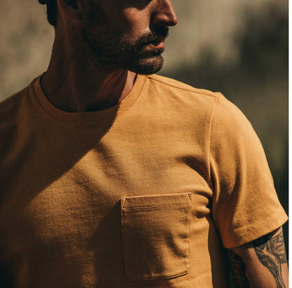 The Heavy Bag Tee in Saffron