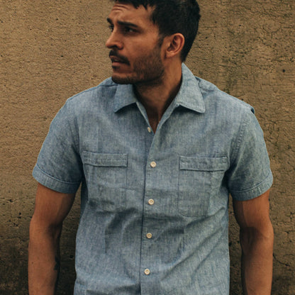 The Tulum in Blue Chambray