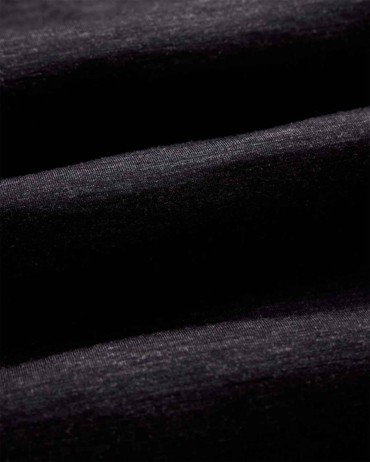 The Merino Polo in Heather Black