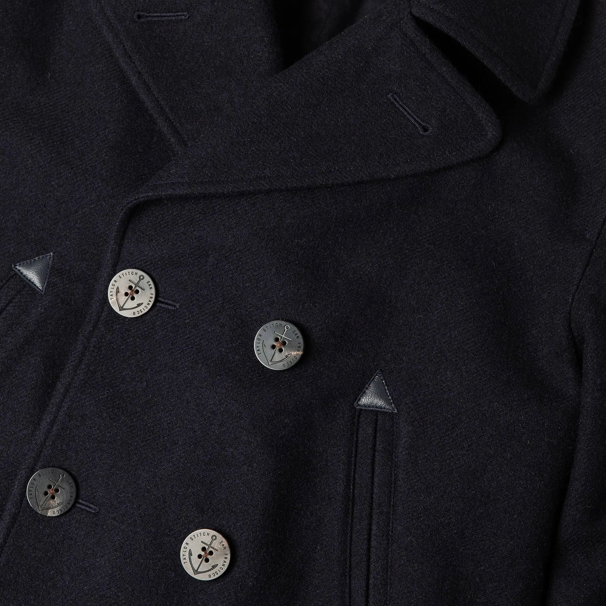The Mendocino Peacoat in Navy Wool