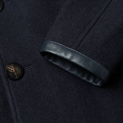 The Mendocino Peacoat in Navy Wool