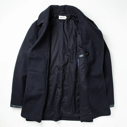 The Mendocino Peacoat in Navy Wool