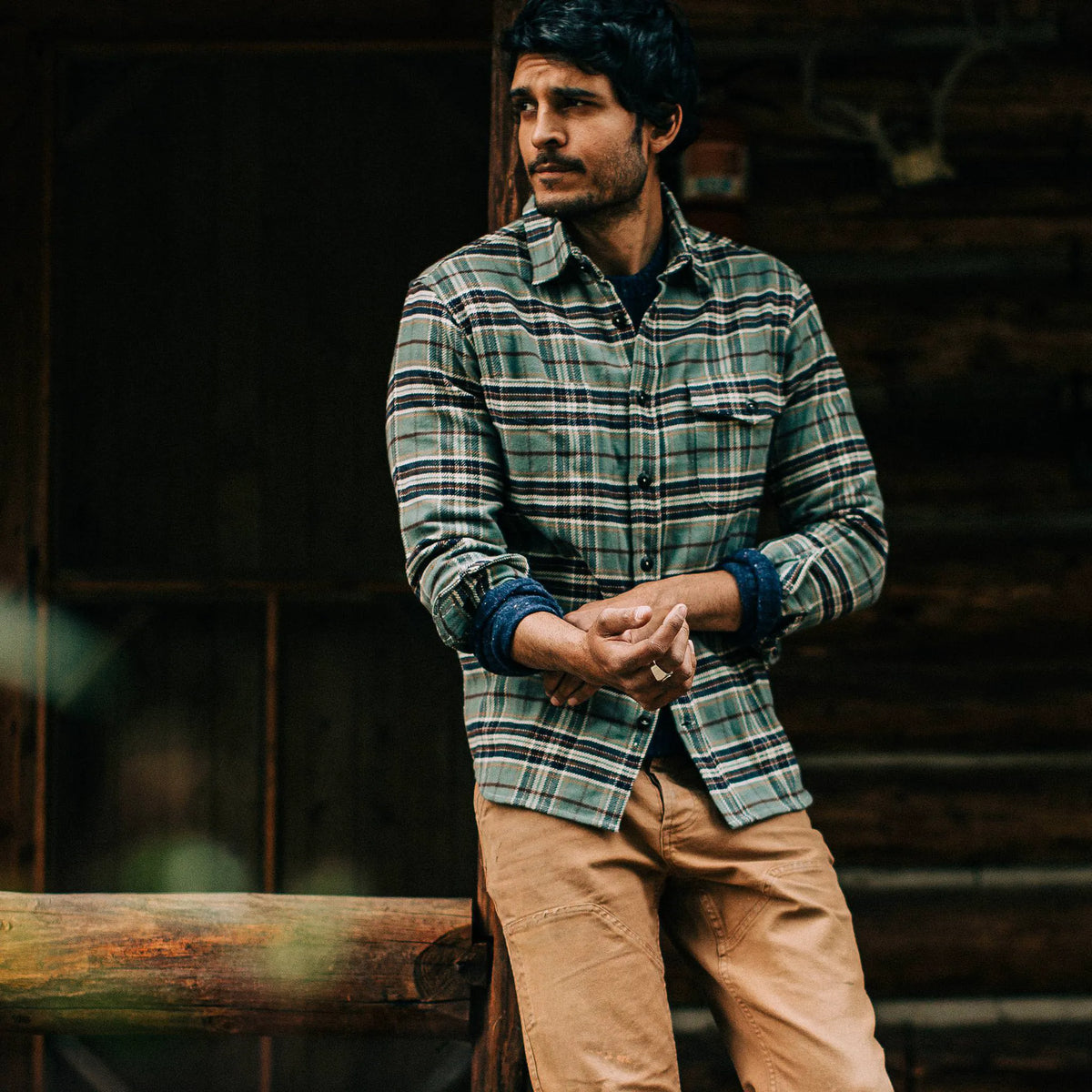 The Crater Shirt in Blue Plaid