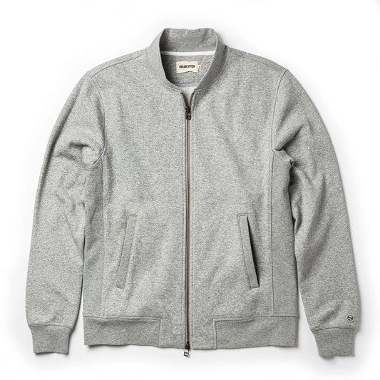 The Heavy Bag Bomber in Heather Grey Fleece
