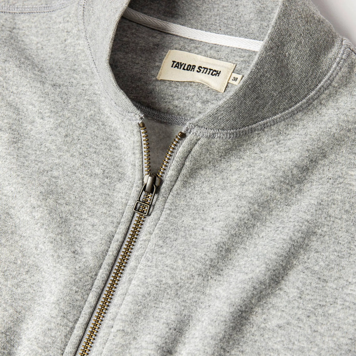 The Heavy Bag Bomber in Heather Grey Fleece