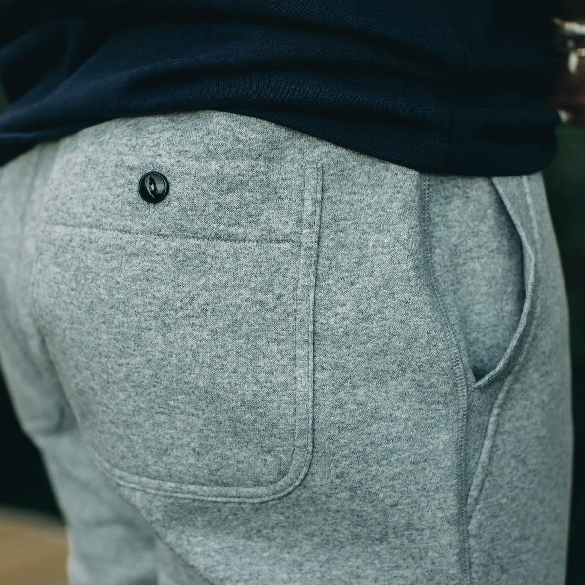 The Heavy Bag Pant in Heather Grey Fleece