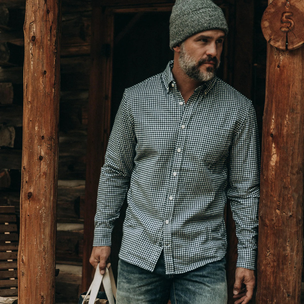 The Jack in Brushed Navy Gingham