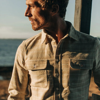 The Ledge Shirt in Sand Plaid