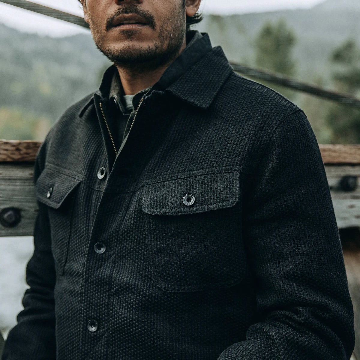 The Long Haul Jacket in Black Indigo Sashiko