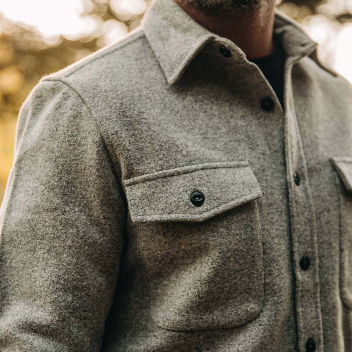 The Maritime Shirt Jacket in Ash Donegal