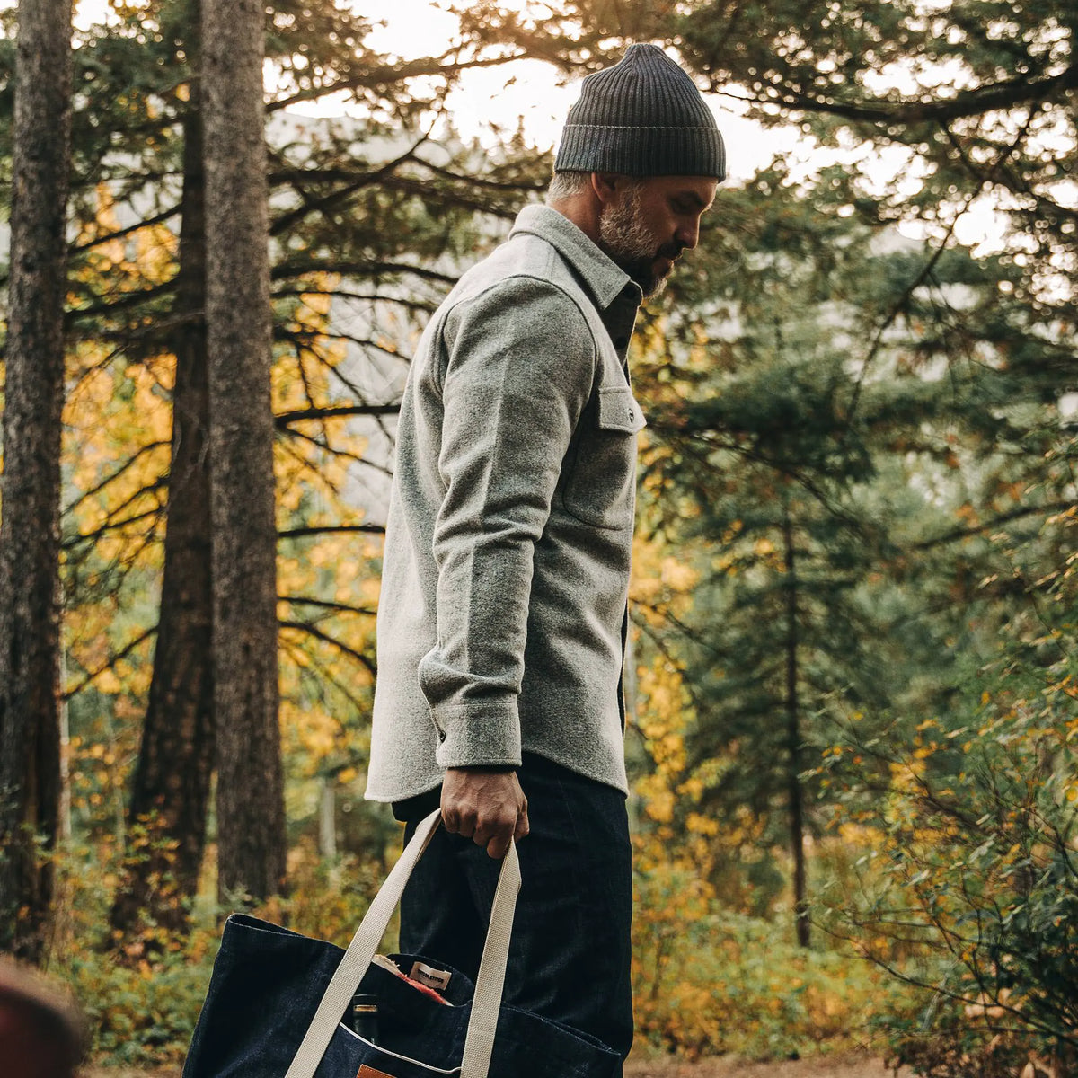 The Maritime Shirt Jacket in Ash Donegal