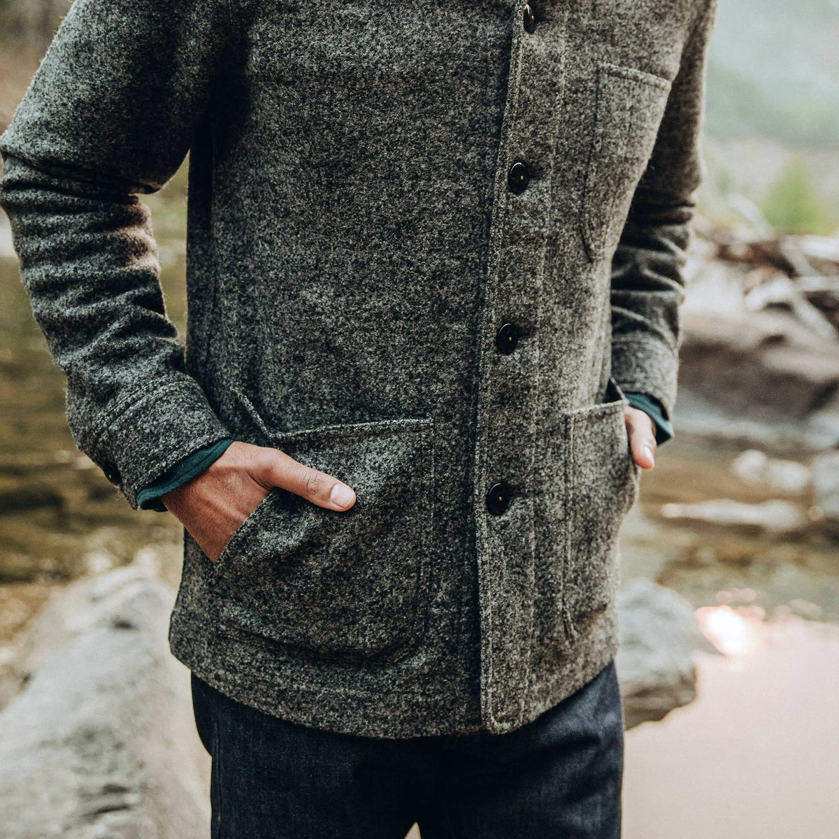 The Ojai Jacket in Charcoal Wool