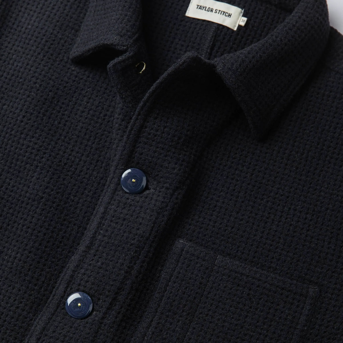 The Ojai Jacket in Navy Waffle Wool