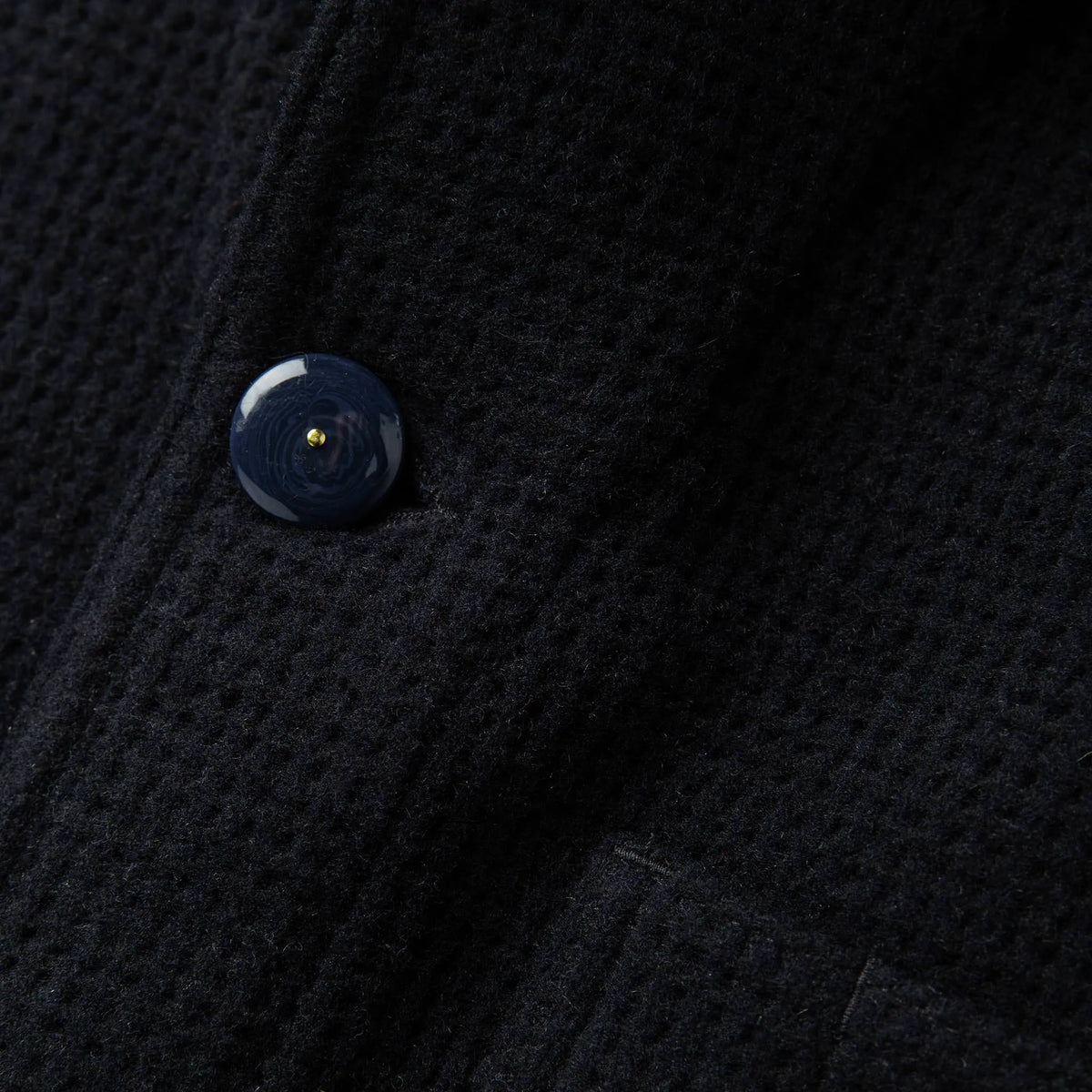 The Ojai Jacket in Navy Waffle Wool