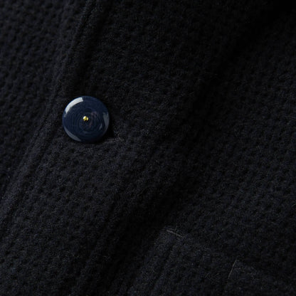The Ojai Jacket in Navy Waffle Wool