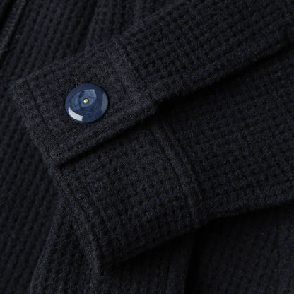The Ojai Jacket in Navy Waffle Wool