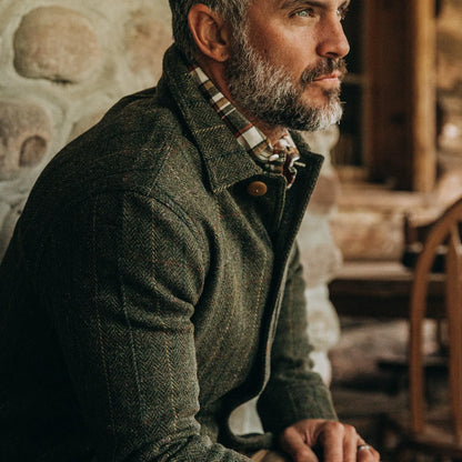 The Ojai Jacket in Olive Tweed Herringbone