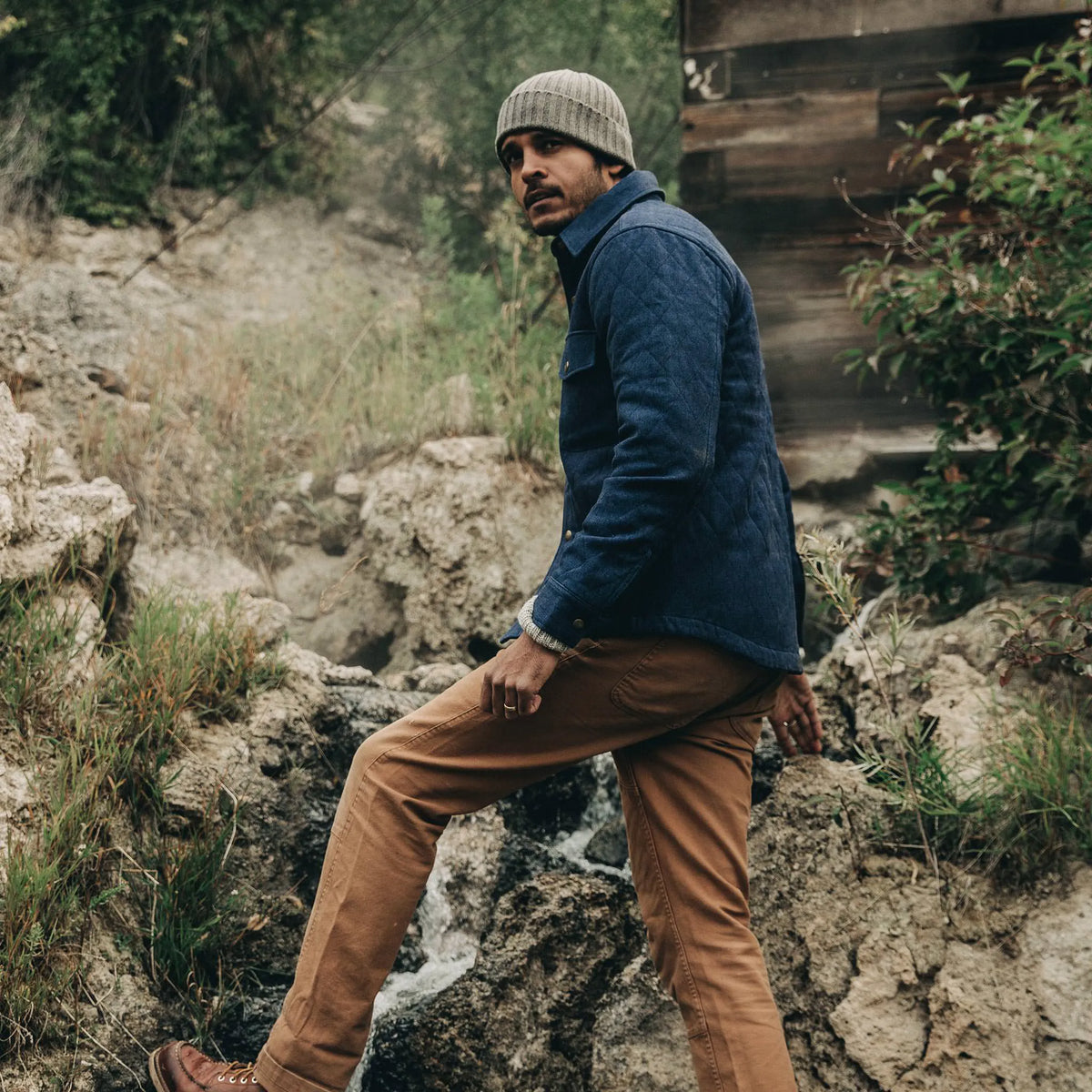 The Quilted Jacket in Indigo Boss Duck