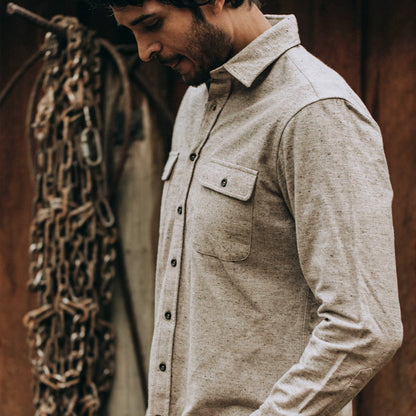 The Yosemite Shirt in Oat Donegal