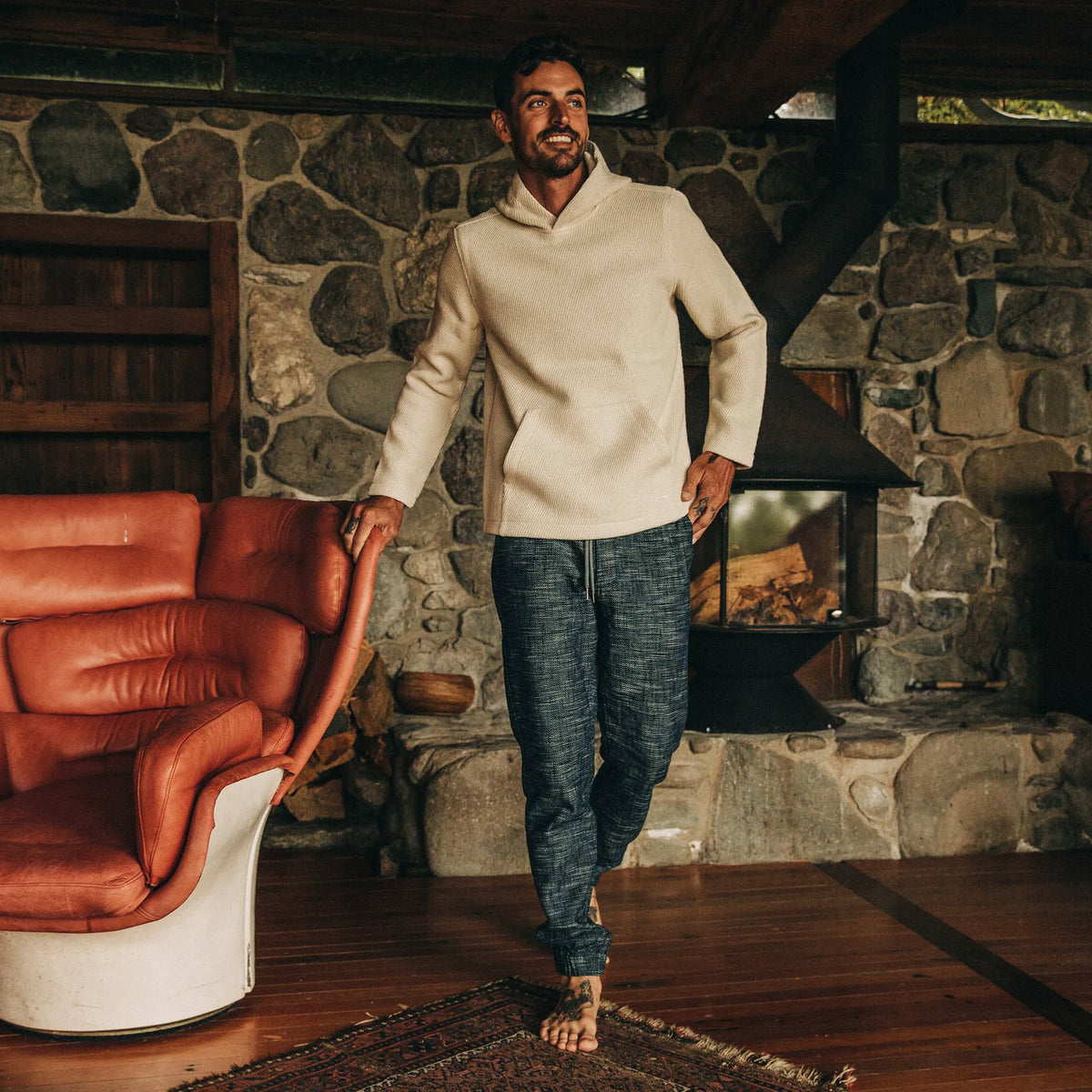 The Apres Pant in Indigo Slub