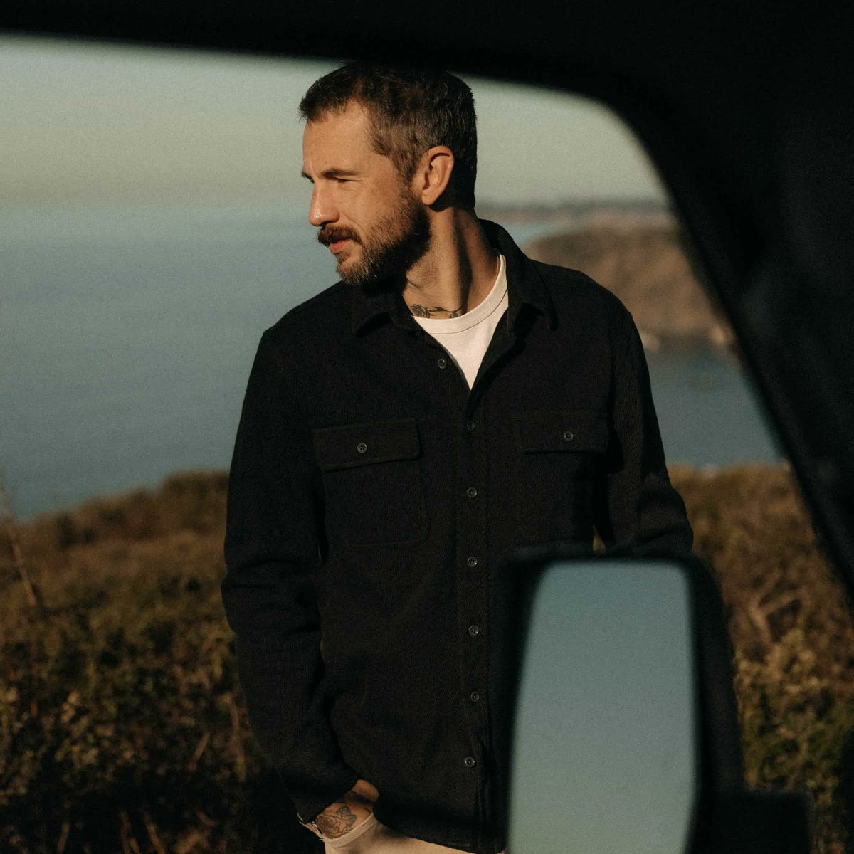 The Ledge Shirt in Coal Twill