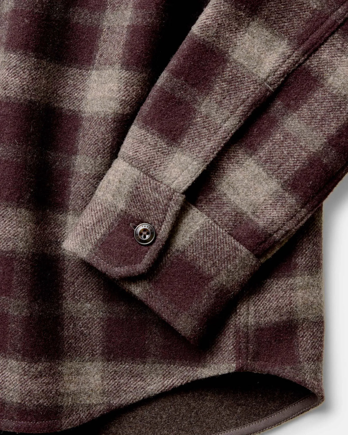 The Maritime Shirt Jacket in Burgundy Plaid Wool