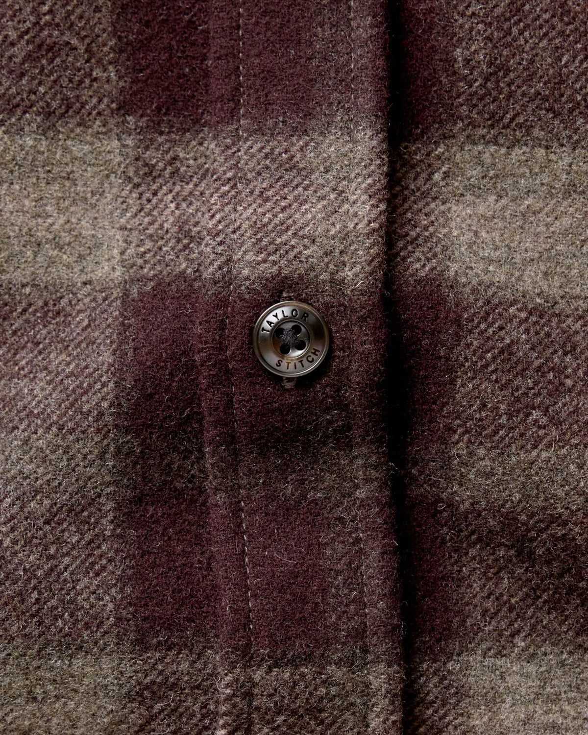 The Maritime Shirt Jacket in Burgundy Plaid Wool