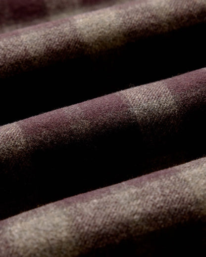 The Maritime Shirt Jacket in Burgundy Plaid Wool