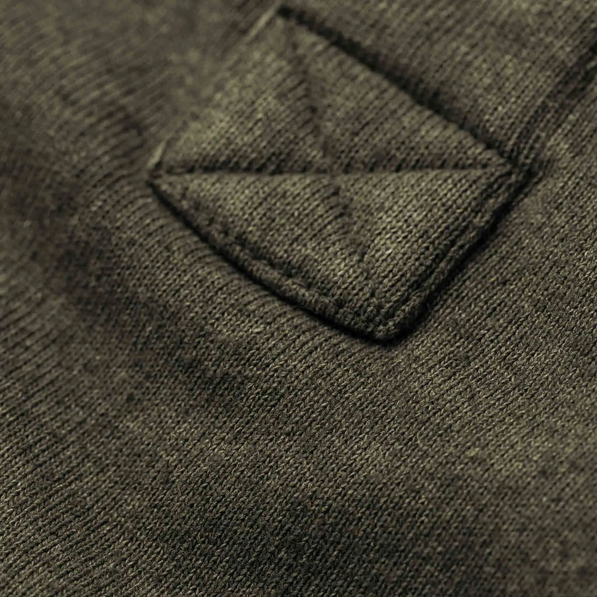 The Heavy Bag Henley in Fatigue Green