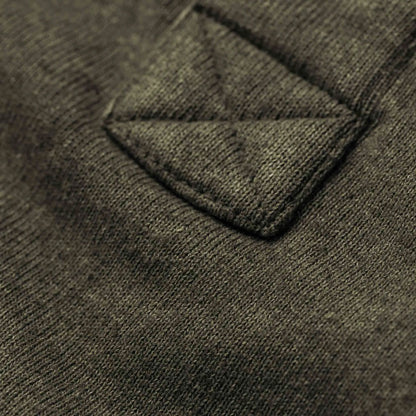 The Heavy Bag Henley in Fatigue Green