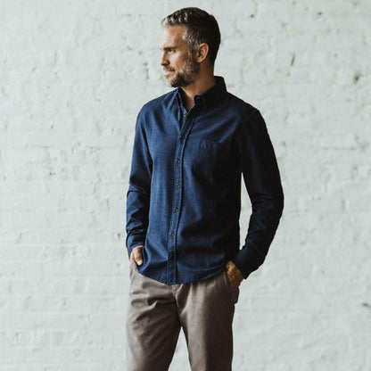 The Jack in Brushed Navy Oxford