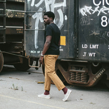 The Heavy Bag Tee in Black Melange