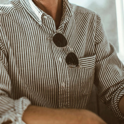 The Jack in Natural Striped Chambray